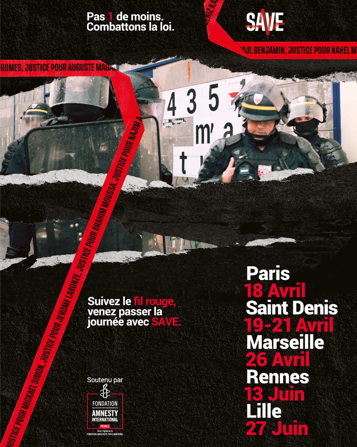 435-1 m'a tué.e — Tournée des villes